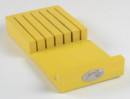 Fiesta Sunflower (Intro 2001) Small Wood Knife Tray (Holds 6 Steak Knifes)