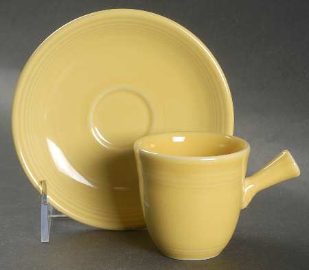 Fiesta Sunflower (Intro 2001) Stick Handle Demitasse Cup & Saucer Set