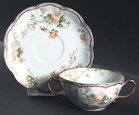 Schleiger 261p Flat Bouillon Cup & Saucer