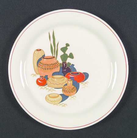 Mexicana (Swing Shape, Red Band) by Homer Laughlin 