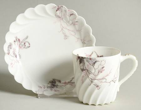 Schleiger 1152-5 Flat Demitasse Cup & Saucer Set
