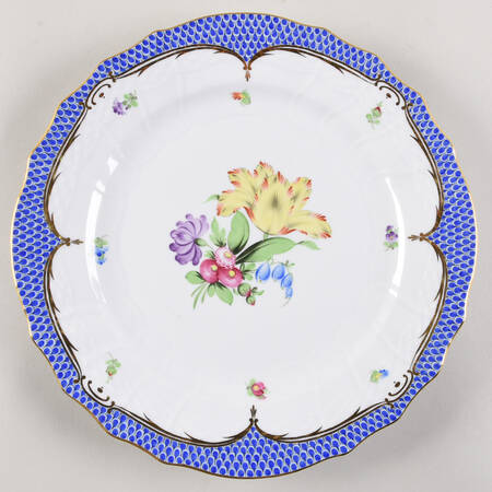 Printemps Blue Border Service Plate (Charger)