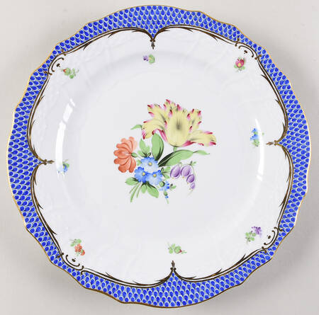 Printemps Blue Border Service Plate (Charger)