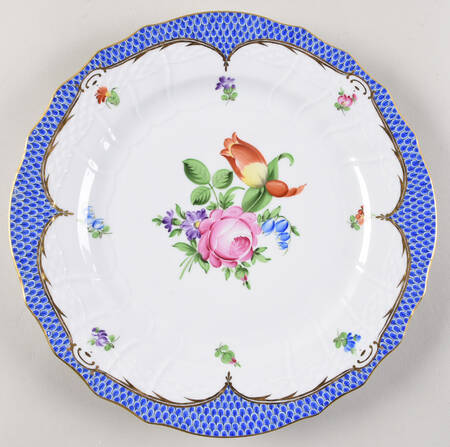 Printemps Blue Border Service Plate (Charger)