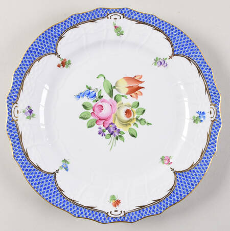 Printemps Blue Border Service Plate (Charger)