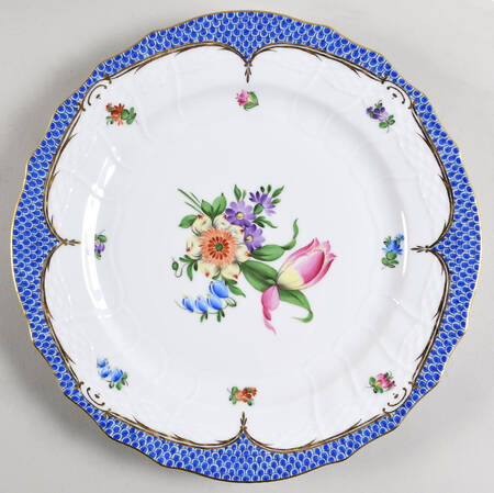 Printemps Blue Border Service Plate (Charger)