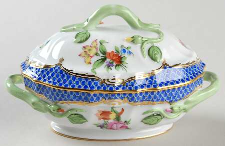 Printemps Blue Border Mini Tureen & Lid