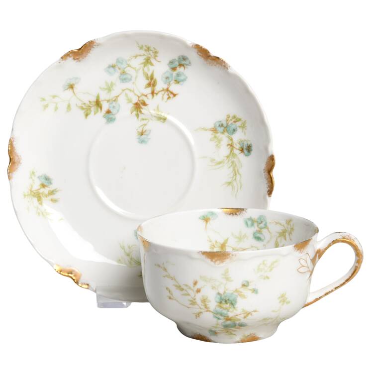 Schleiger 459 Flat Cup & Saucer Set