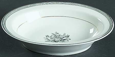 Greek Key 9" Oval Vegetable Bowl