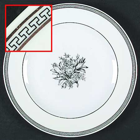 Greek Key Luncheon Plate
