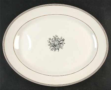 Greek Key 16" Oval Serving Platter