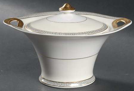 Greek Key Sugar Bowl & Lid