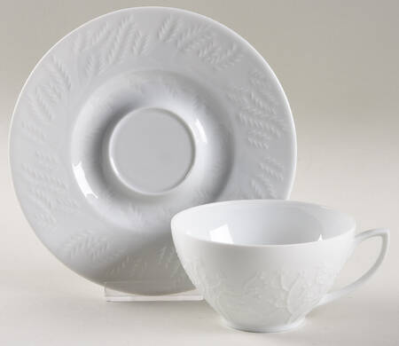 Provence Blanc Flat Cup & Saucer Set