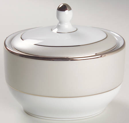 Clair de Lune (No Arches, Gray Matte Rim) Sugar Bowl & Lid