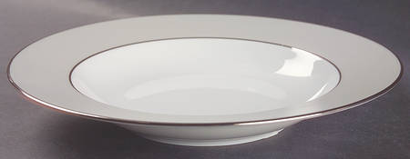 Clair de Lune (No Arches, Gray Matte Rim) Large Rim Soup Bowl