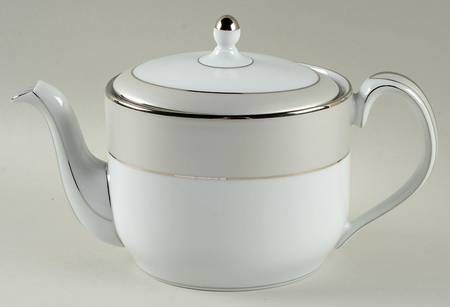 Clair de Lune (No Arches, Gray Matte Rim) Teapot & Lid