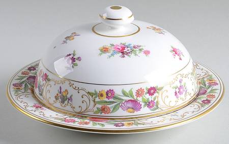 Dresden Sprays (Smooth) Round Covered Butter