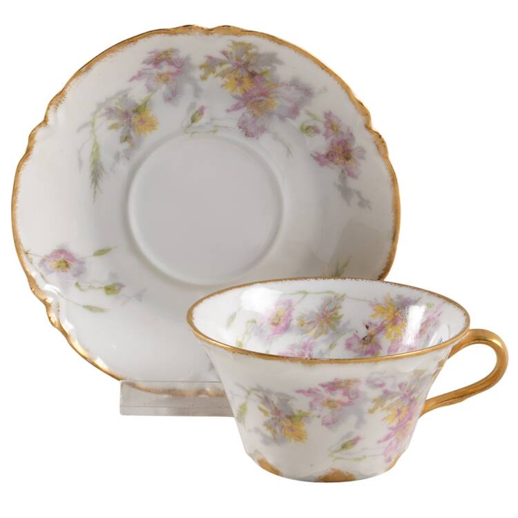 Schleiger 656 Flat Demitasse Cup & Saucer Set