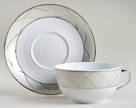 Clair De Lune (Platinum Arches) Cappuccino Cup & Saucer Set