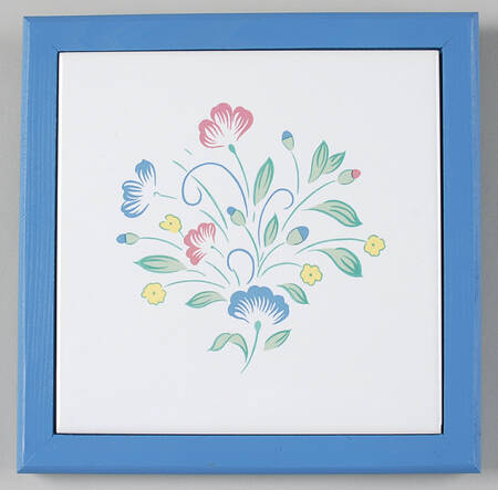 Floral Expressions (Japan, Floral Center) Wood Frame Trivet