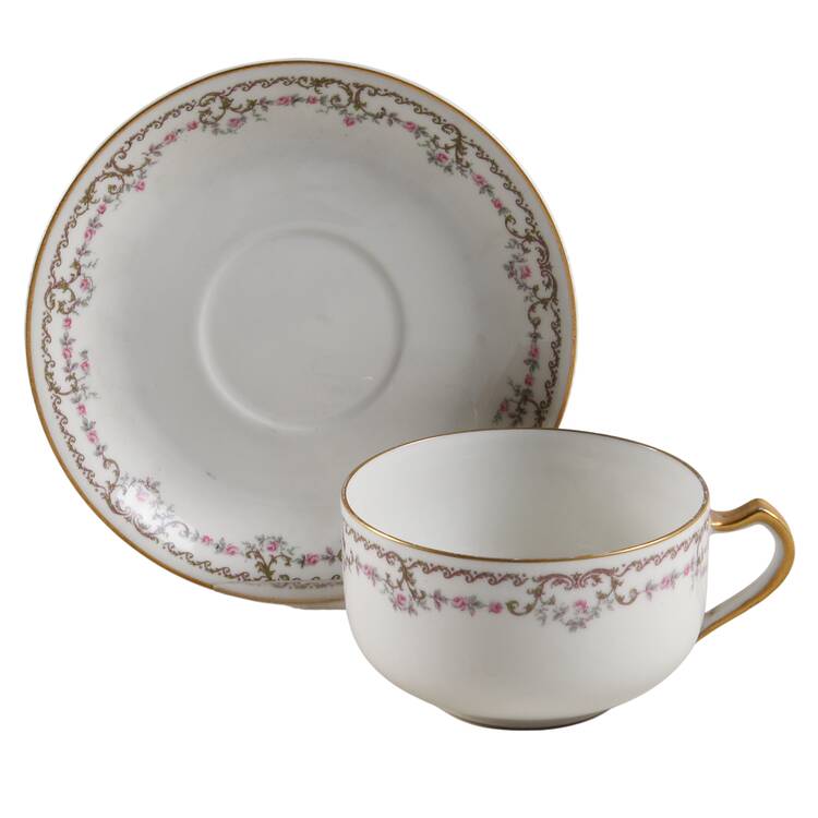 Schleiger 763a Flat Cup & Saucer Set