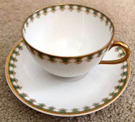Schleiger 785 Footed Cup & Saucer Set