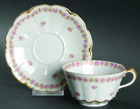 Schleiger 873a Flat Cup & Saucer Set