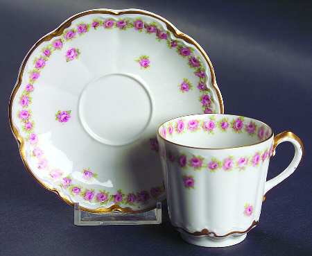 Schleiger 873a Flat Demitasse Cup & Saucer Set