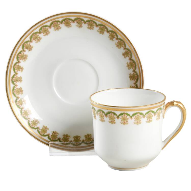 Schleiger 961 Flat Demitasse Cup & Saucer Set