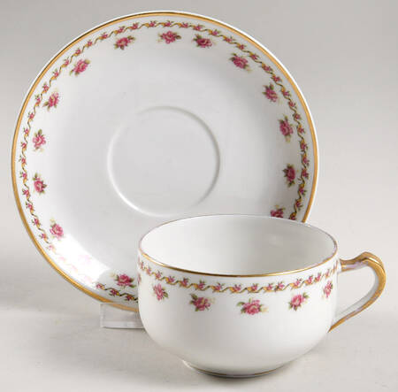Schleiger 978 Flat Cup & Saucer Set by Haviland