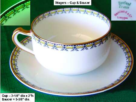 Schleiger 998 Flat Cup & Saucer Set