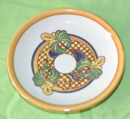 Rosemaling Old Gold Fruit/Dessert (Sauce) Bowl