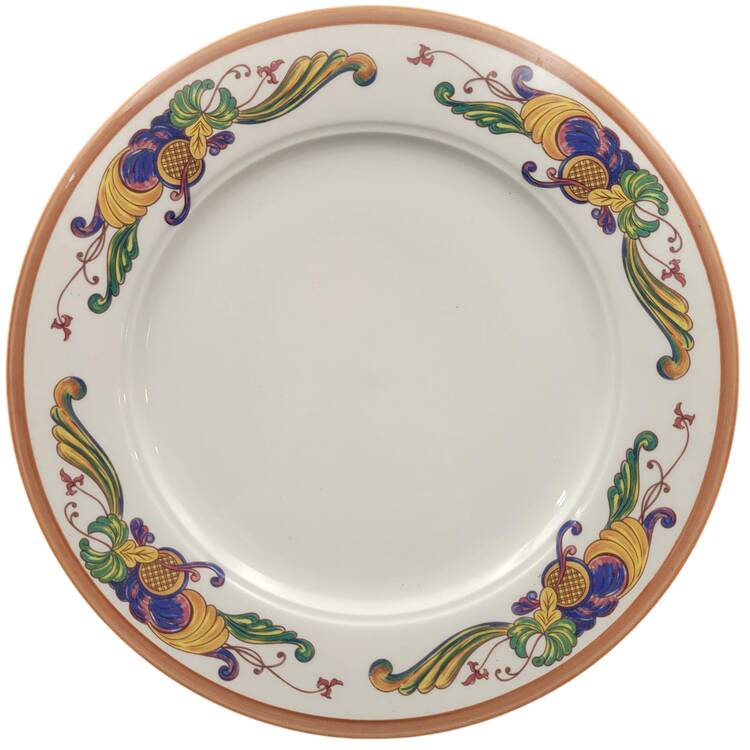 Rosemaling Brown 12" Chop Plate (Round Platter)