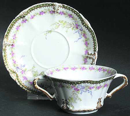 Schleiger 1056 Flat Bouillon Cup & Saucer