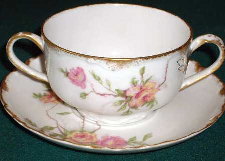 Schleiger 1151c Flat Cream Soup Bowl & Saucer Set