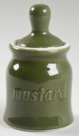 FOREST GREEN Mustard Jar & Lid