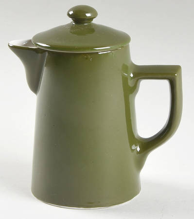 FOREST GREEN Individual Coffee Pot & Lid