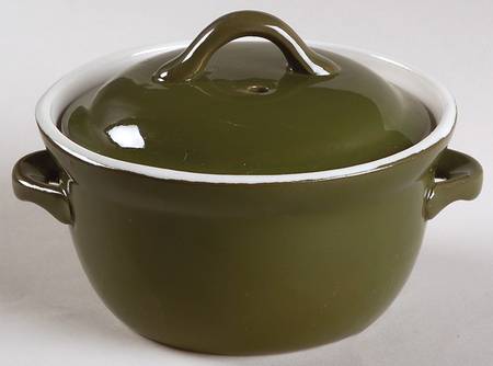 FOREST GREEN 12 Oz Individual Stew Pot with Lid