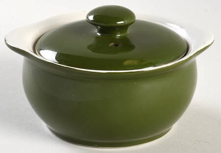 FOREST GREEN Handled Marmite & Lid