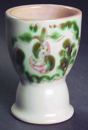 Pear and Grape Pink Double Egg Cup