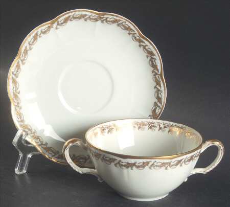 Schleiger 566-1 Flat Bouillon Cup & Saucer