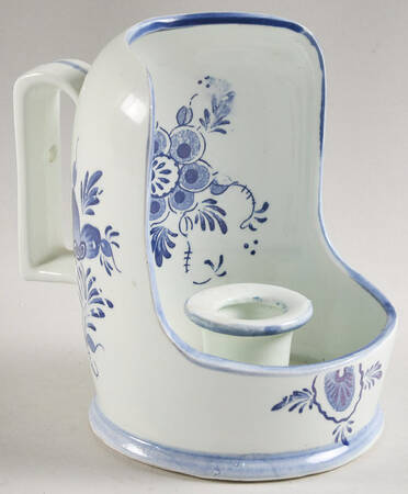 Delfts Blue Handled Candleholder