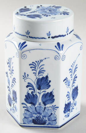Delfts Blue Tea Caddy & Lid