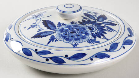 Delfts Blue 5" Round Box & Lid