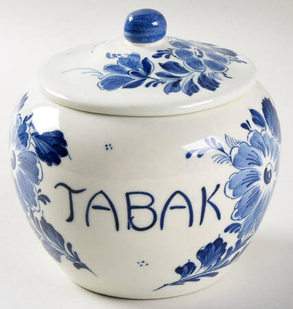 Delfts Blue Tobacco Jar & Lid