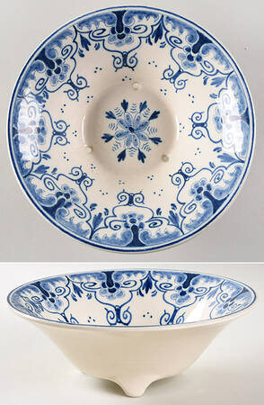 Delfts Blue 6" Pierced Berry Bowl