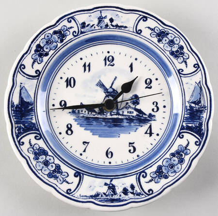 Delfts Blue Clock Plate