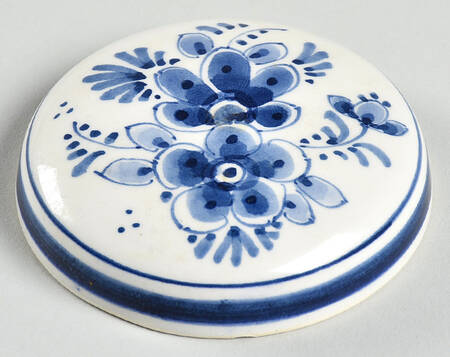 Delfts Blue Lid for Tea Canister