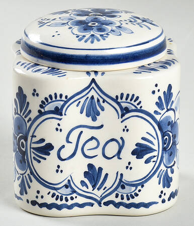 Delfts Blue Tea Canister & Lid