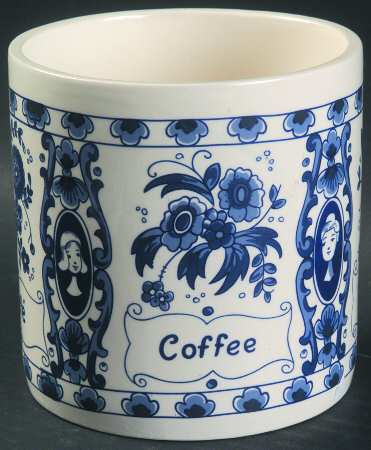 Delfts Blue Coffee Canister No Lid